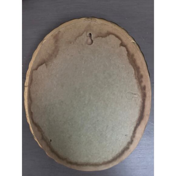 Small Gilded Gold Ornate Vtg Picture Frame Renaissance Artwork Oval Moody Art - Picture 2 of 3